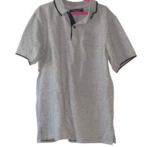 Calvin Klein Jeans Gray Polo Shirt Youth L/G (14/16) Cotton/Spandex Blend